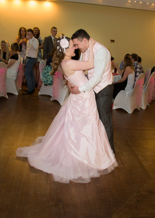 bride and groom having their first dance wortley hall sheffield