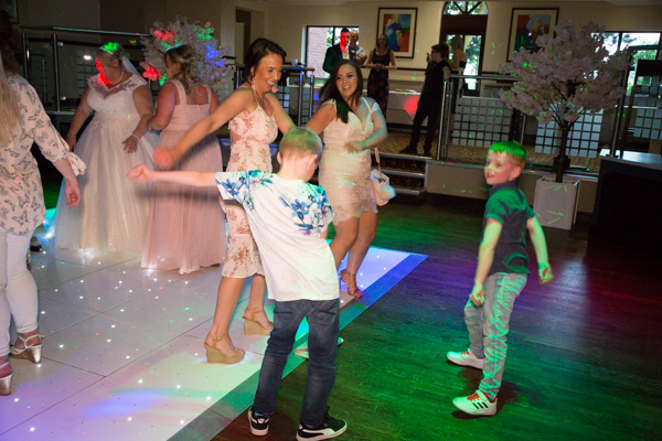 Guests Dancing at Burntwood Court Hotel wedding