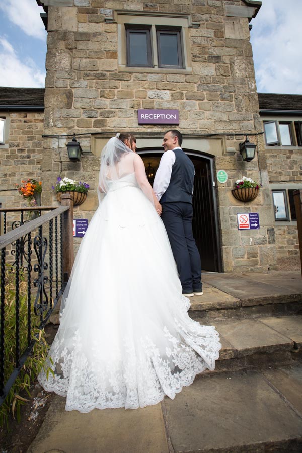Bride and Groom at Tankersley Manor Barnsley Wedding