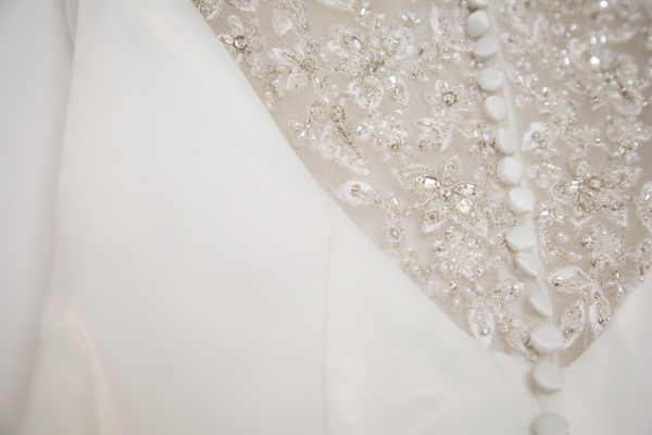 Bridal gown detail from Pomfret Bridal Pontefract