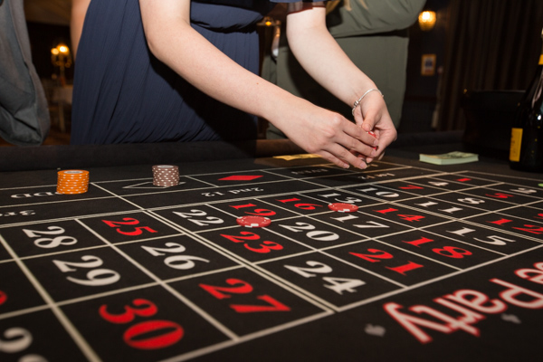 Guests playing on casino tables at Cornhill Castle