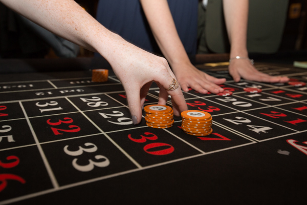 Guests playing on casino tables at Cornhill Castle