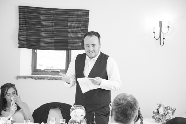 The wedding speeches at Tankersley Manor Wedding