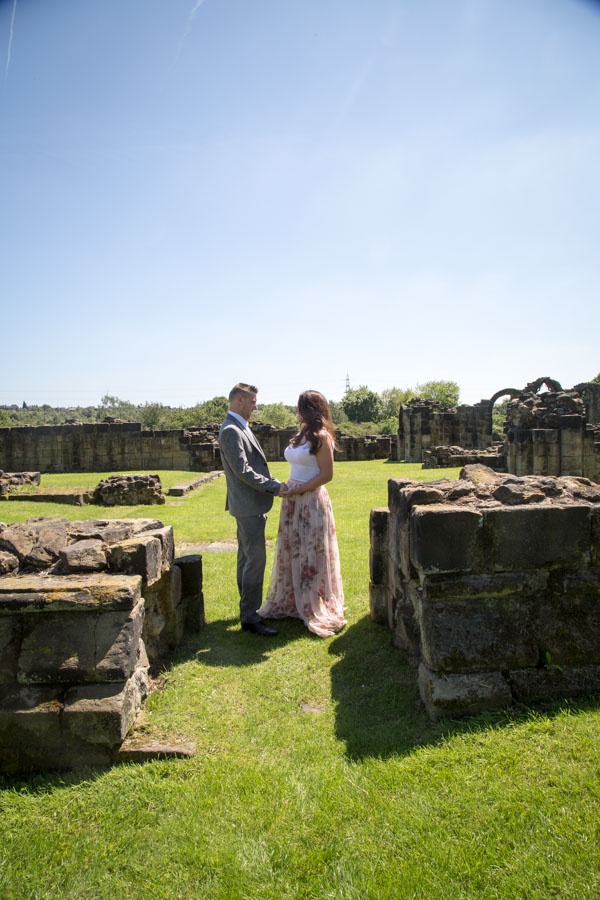 Pre-wedding session at Monk Bretton Priory Lundwood