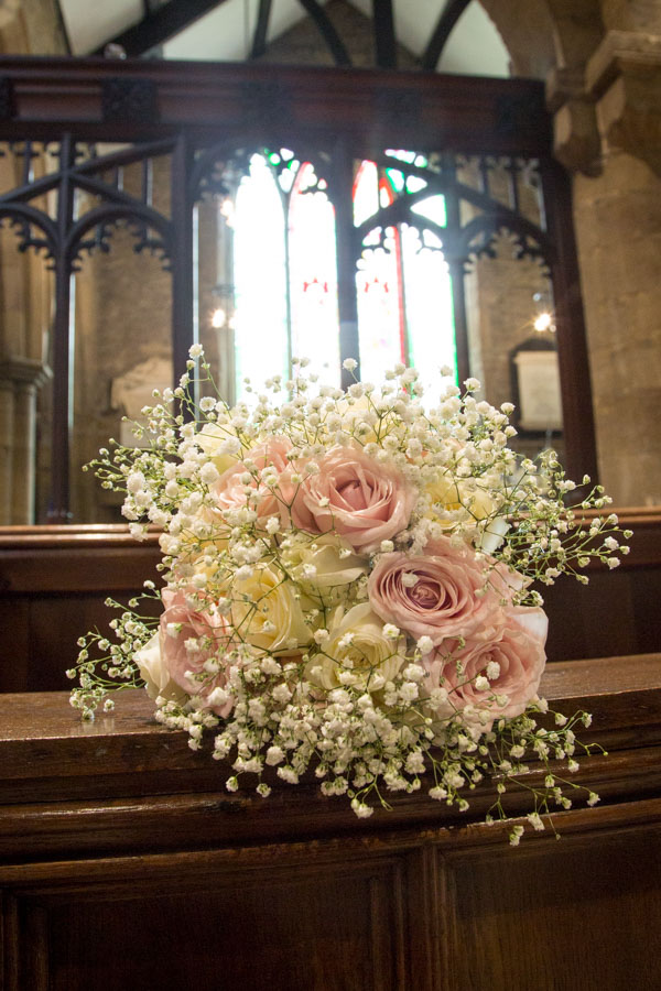 Bridal bouquet at Wath church