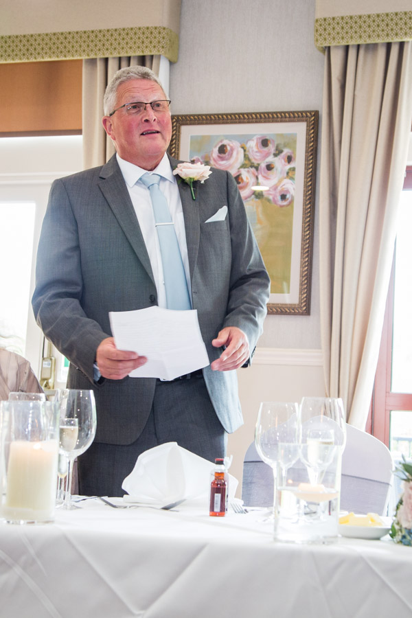 Speeches at Bagden Hall Hotel Wedding