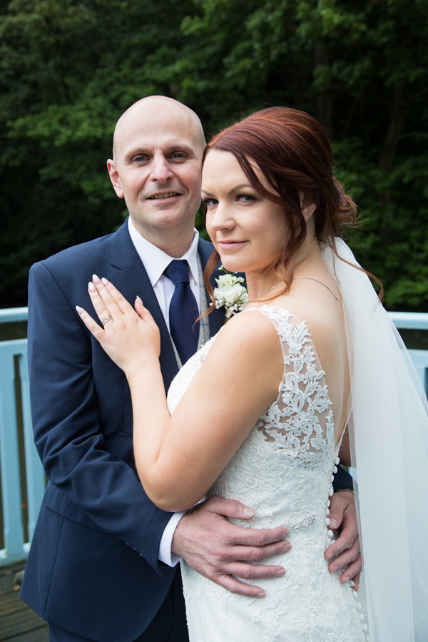 Bride and groom portraits at Whitley Hall wedding