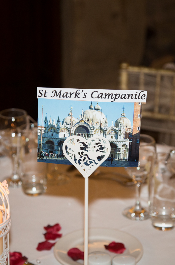 Table names at Whitely Hall Hotel Wedding