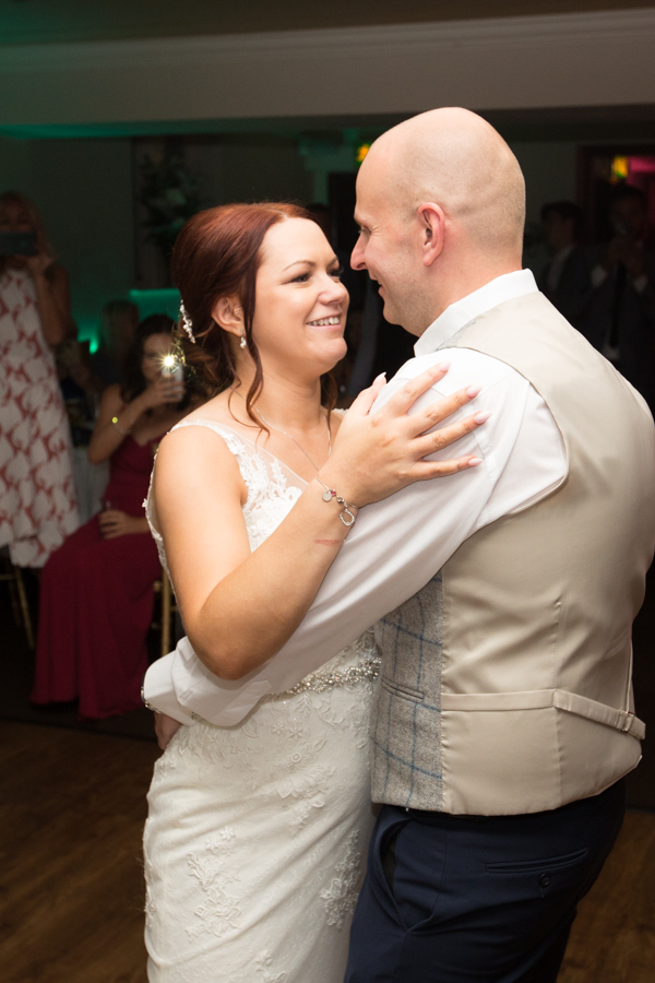 THe first dance at Whitley Hall Wedding