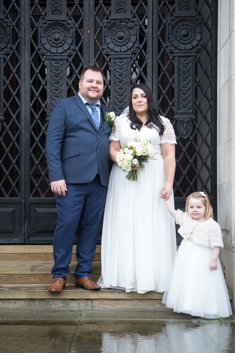 Couple newly married at Barnsley Town Hall Wedding
