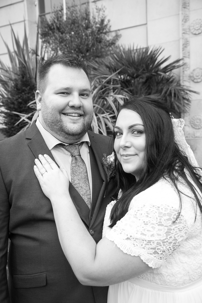 Happy couple at Barnsley Town Hall Wedding Photographer