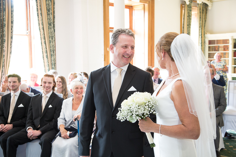The wedding ceremony at Wortley Hall Hotel South Yorkshire