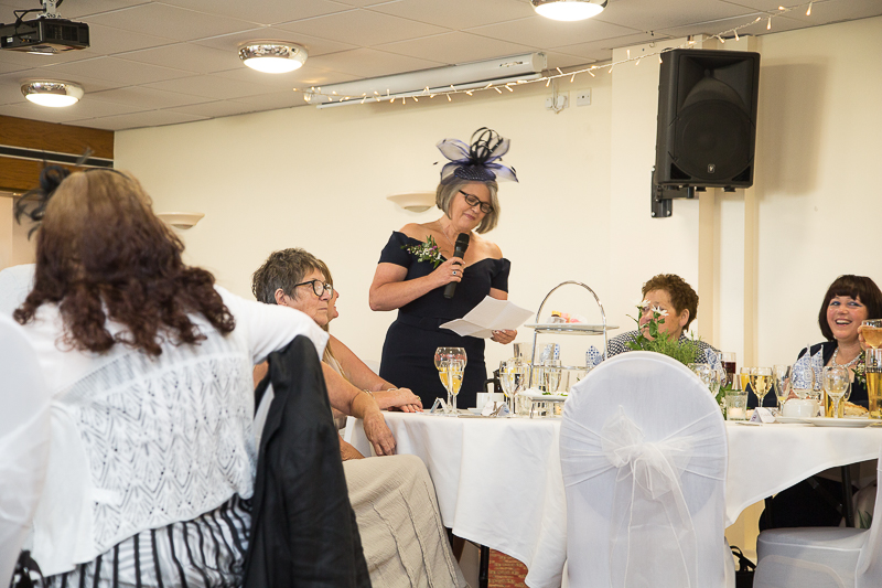 Mother of the bride speech at Shaw Lane Sports Club in Barnsley South Yorkshire