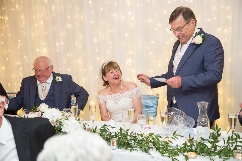 The wedding speeches at Whitley Hall Hotel Sheffield