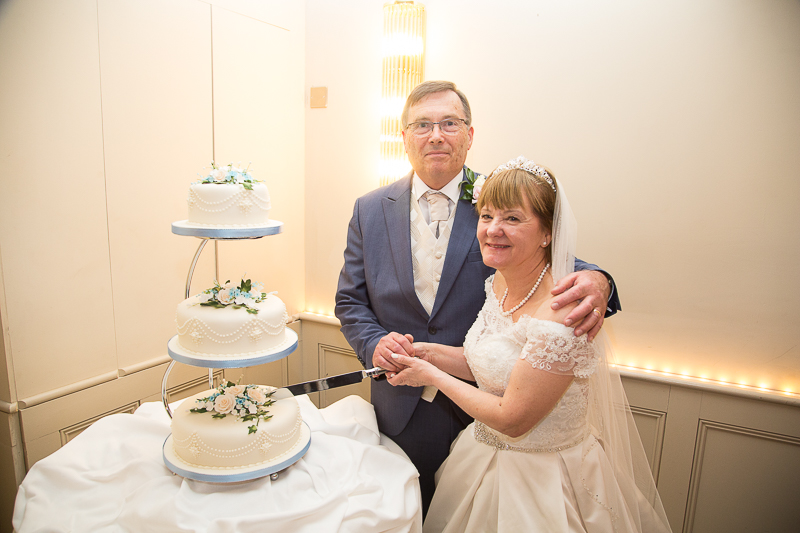 Cutting the cake at Whitley Hall Hotel Sheffield