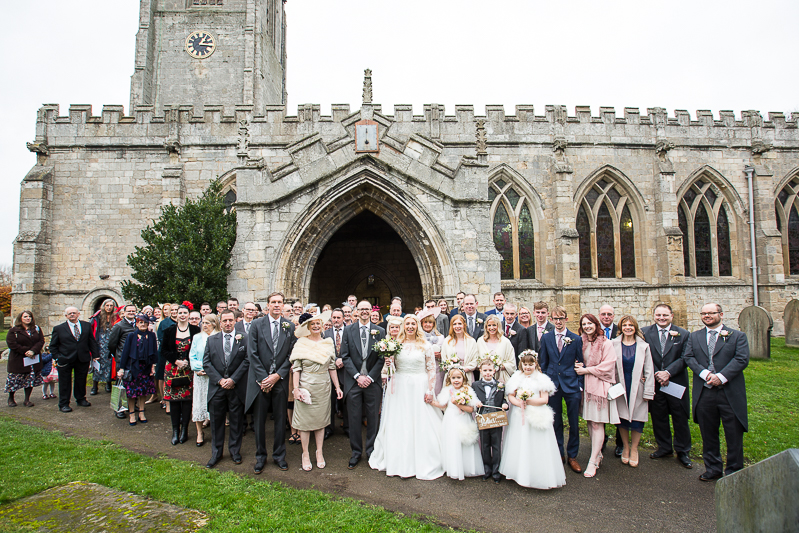 The whole congregation outside St Mary & St Martin's Church Blyth