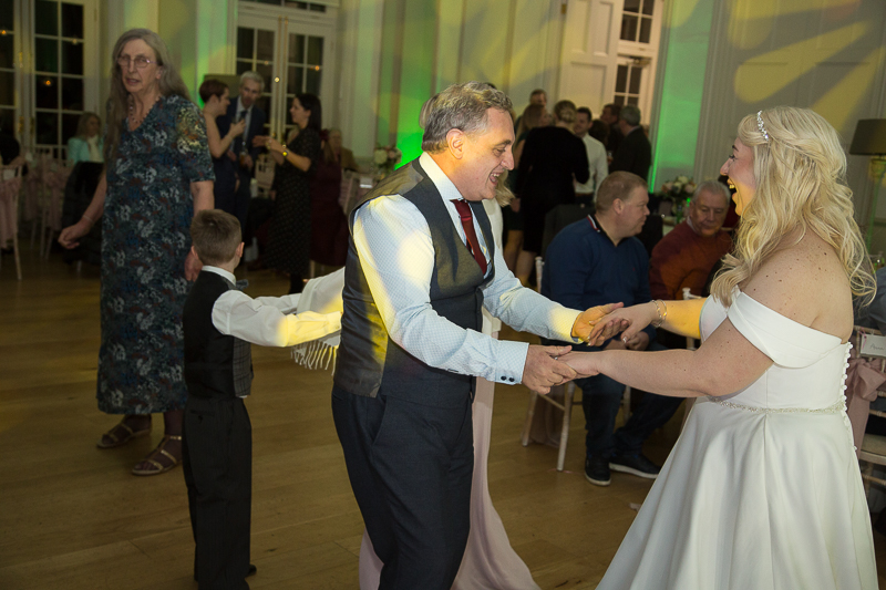 Guests dancing at Hodsock Priory