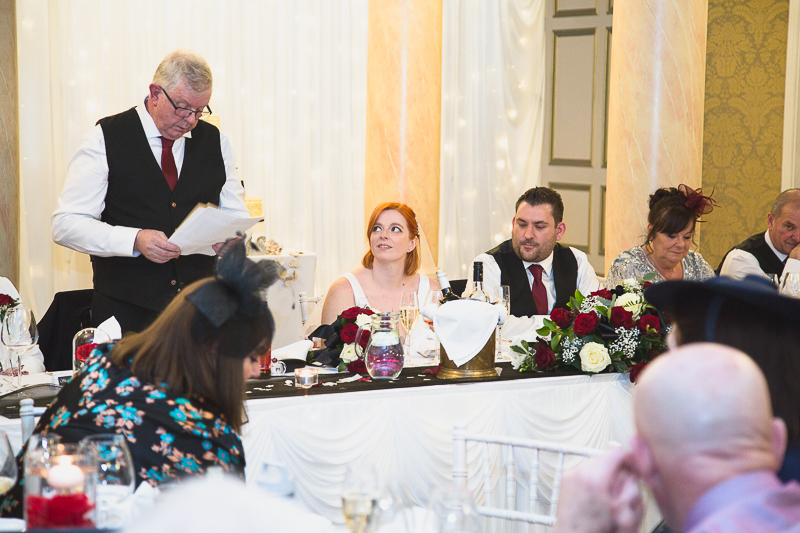 the speeches at a Doncaster wedding