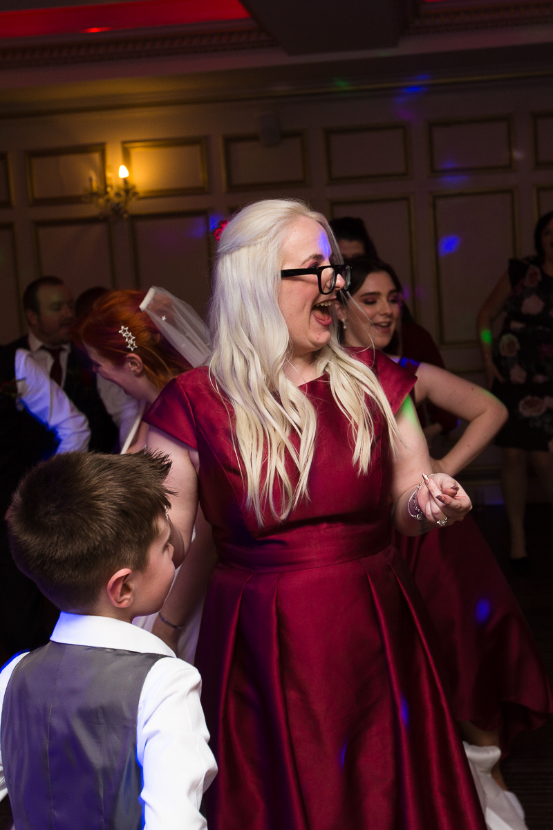 Guests dancing at Rossington Hall Doncaster Wedding