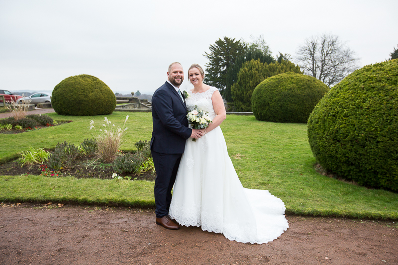 Couple portraits at a Wortley Hall hotel wedding