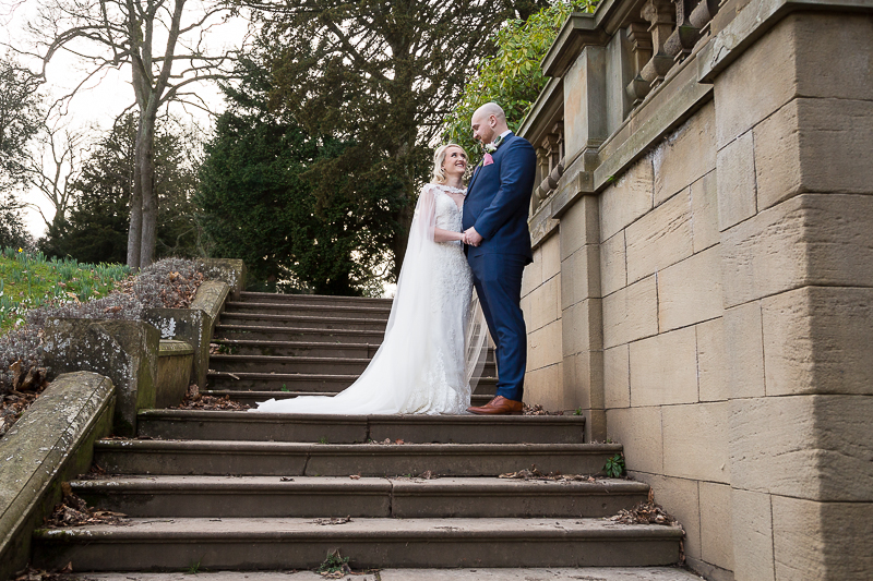 Couple portraits in the grounds of Wortley Hall