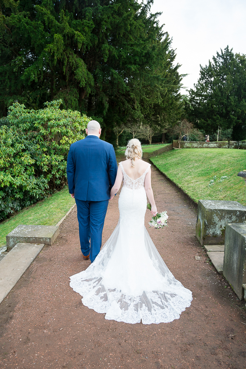 Couple portraits in the grounds of Wortley Hall
