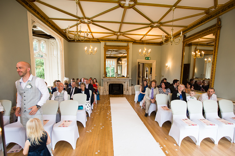 The wedding ceremony room at Kenwood Hall Sheffield