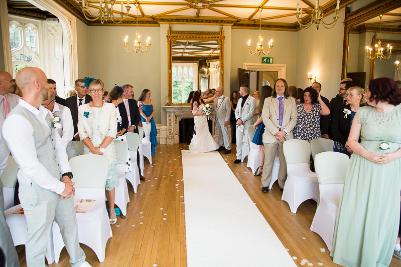The wedding ceremony at Kenwood Hall Sheffield