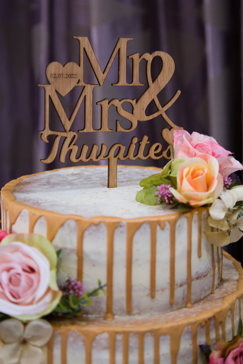 Personalised wooden cake topper