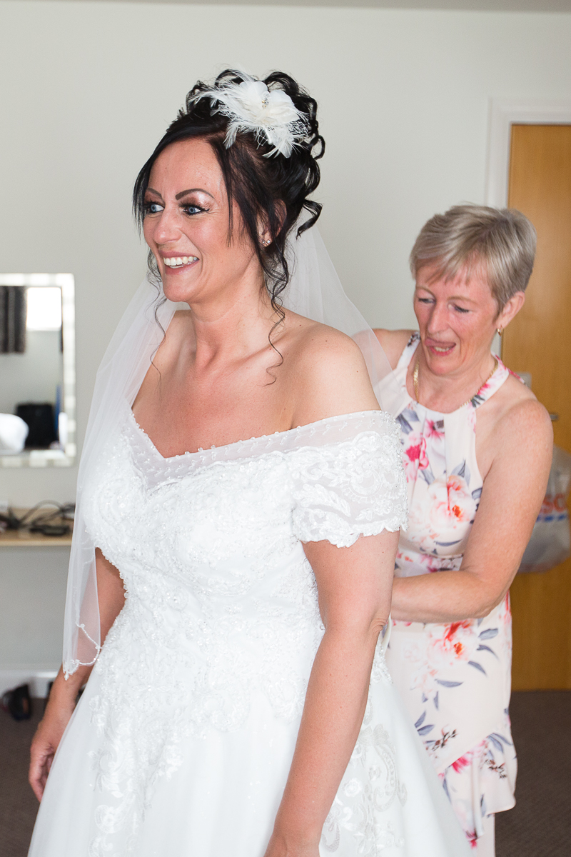 bridal preparations at Burntwood Court Hotel Wedding
