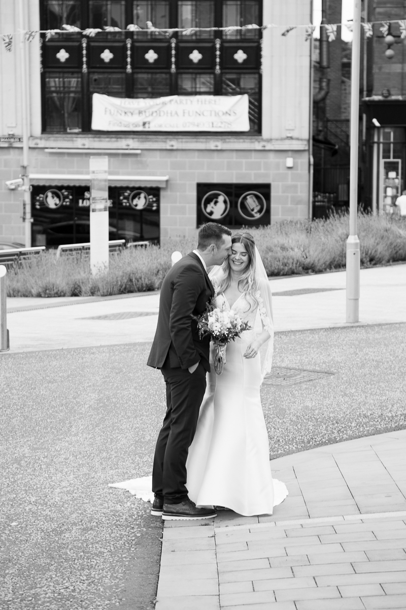 Couple Portraits at Barnsley Town Hall by Wedding Photographer South Yorkshire