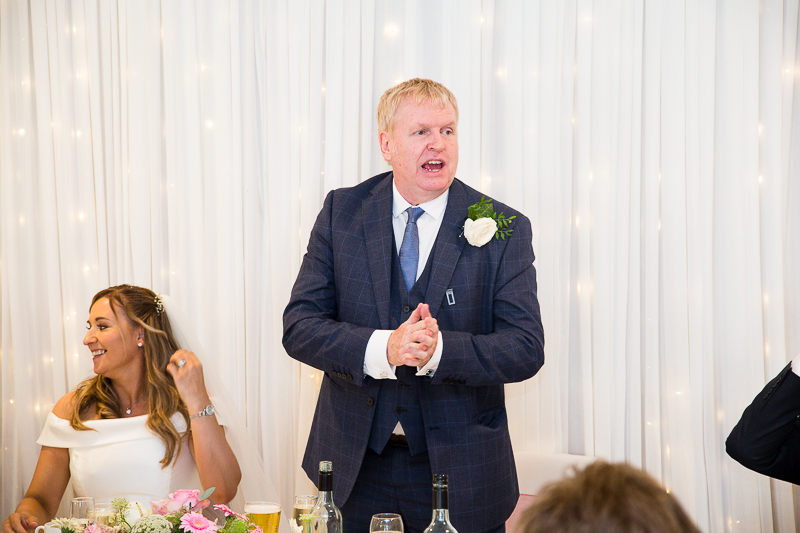 The wedding speeches at Holiday Inn Barnsley Wedding