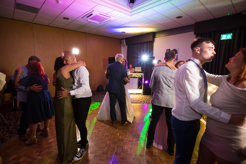 guests dancing at Holiday Inn Barnsley Wedding Reception