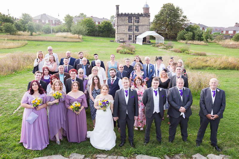 Group Shots at Sheffield Manor Lodge Wedding photographer
