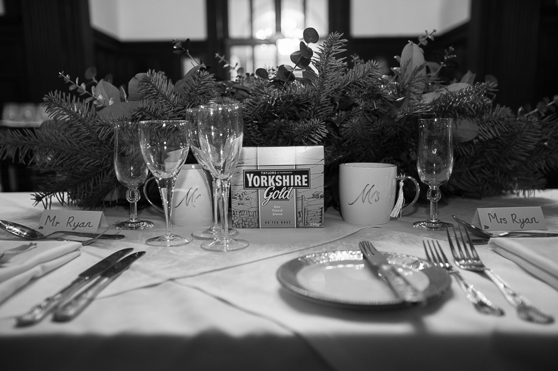 Wedding details at Wortley Hall hotel wedding photographer
