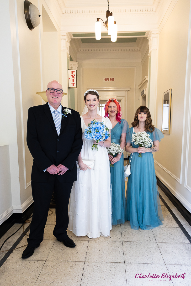 The wedding ceremony at Barnsley town hall wedding photography
