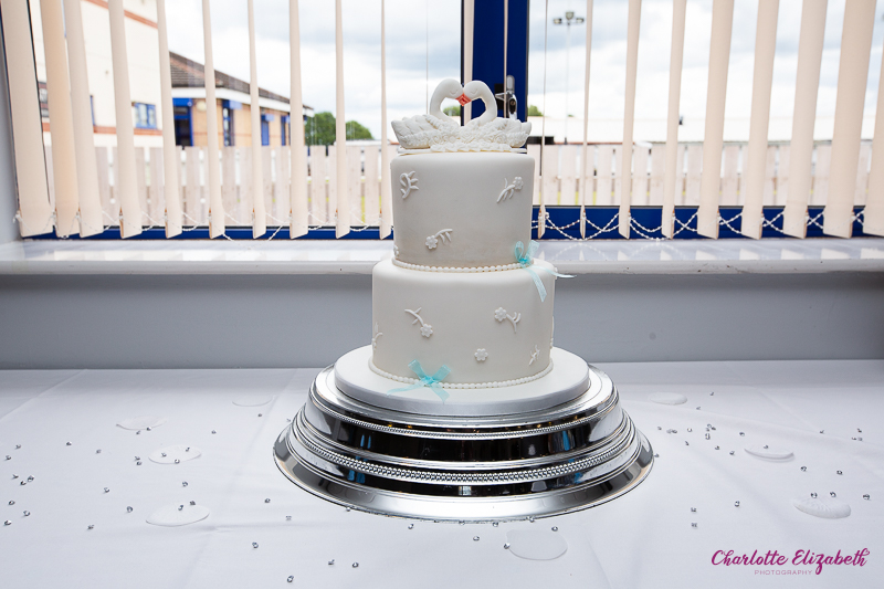 Baby blue wedding decorations Sports Club Barnsley wedding photographer