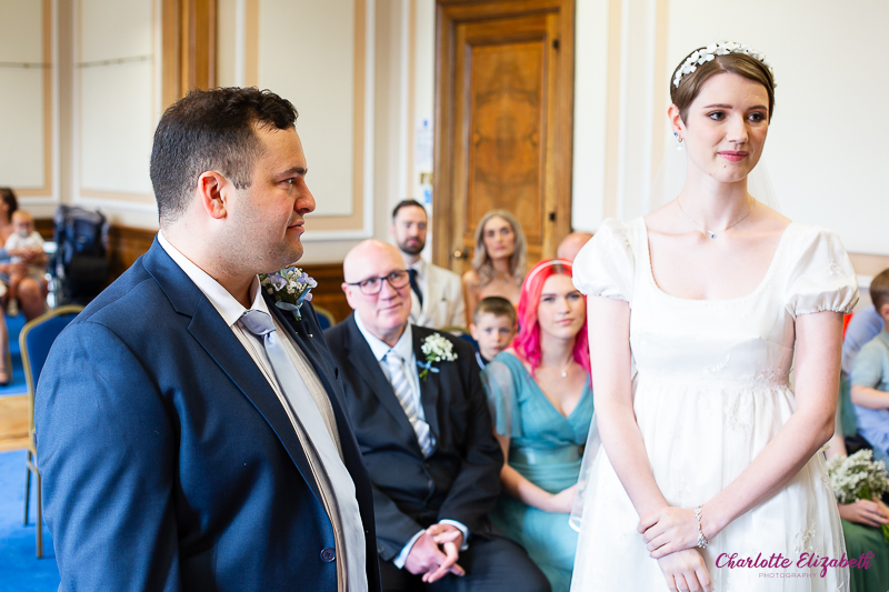 The wedding ceremony at Barnsley town hall wedding photography