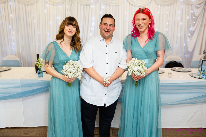 Group portraits at Shaw Lane Sports Club Barnsley wedding photographer