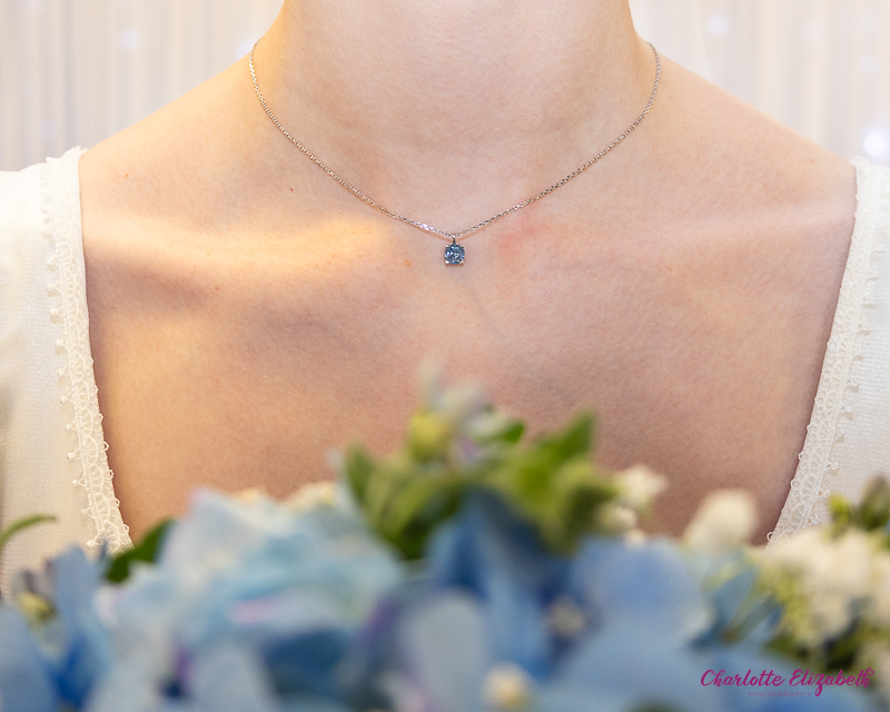 Something blue necklace