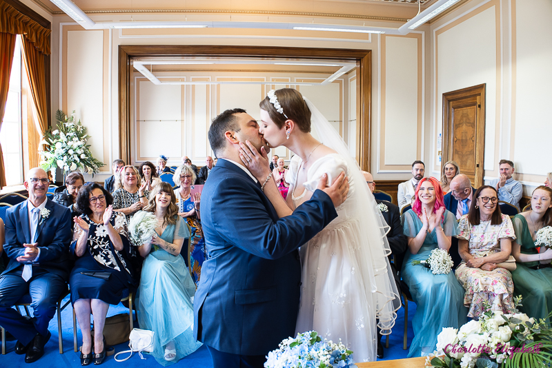 The wedding ceremony at Barnsley town hall wedding photography