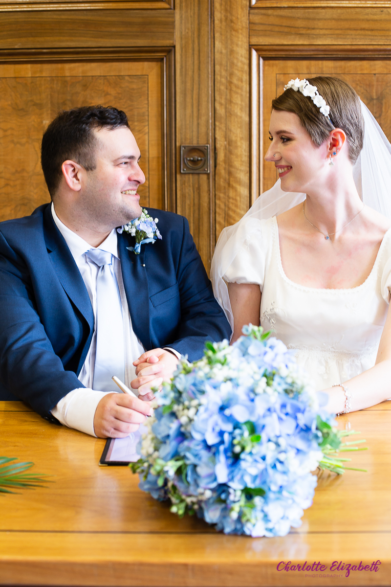 The wedding ceremony at Barnsley town hall wedding photography