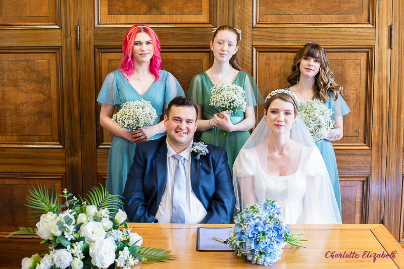 Natural wedding photography at Barnsley Town Hall