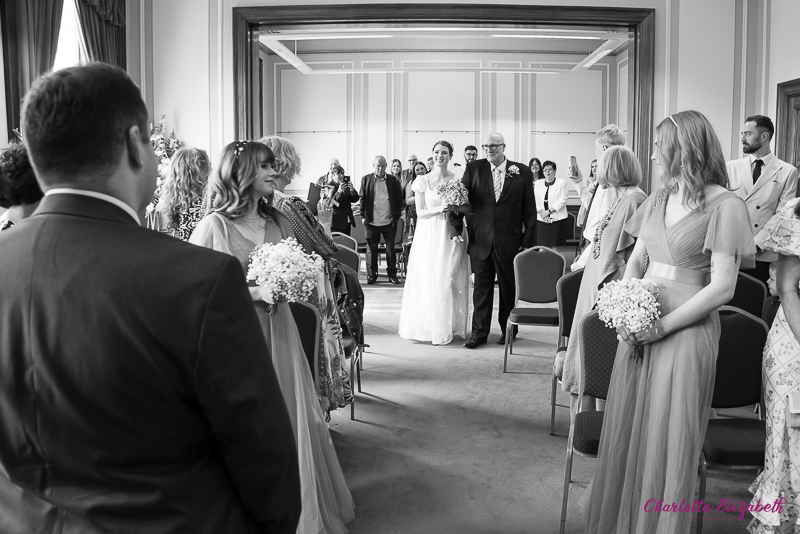 The wedding ceremony at Barnsley town hall wedding photography