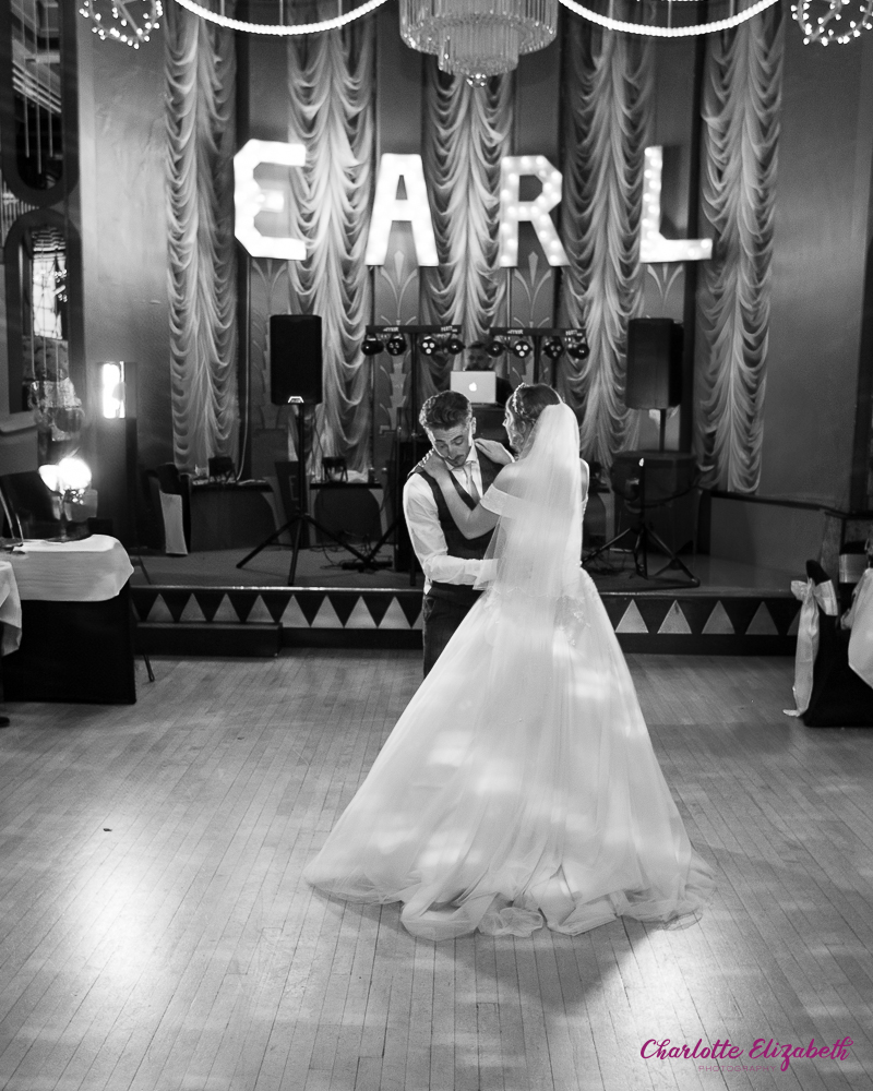The first dance at The Earl of Doncaster wedding photographer