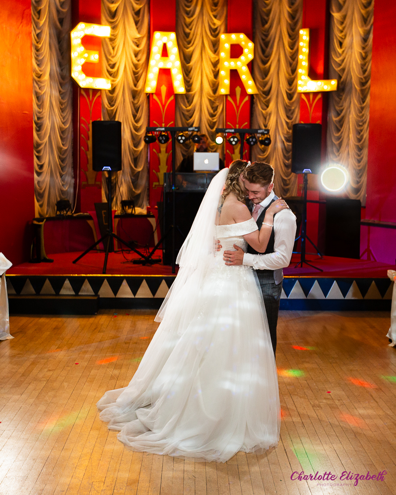 The first dance at The Earl of Doncaster wedding photographer