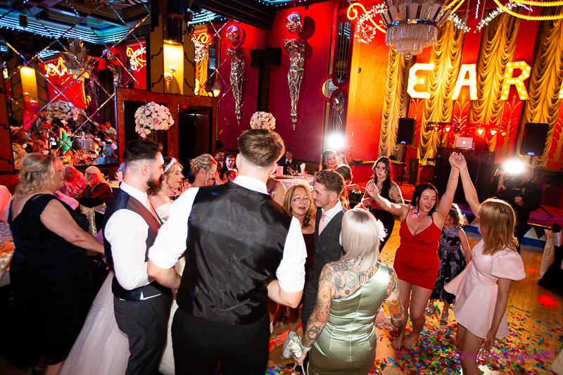 Guests on the dancefloor at The Earl of Doncaster wedding photographer