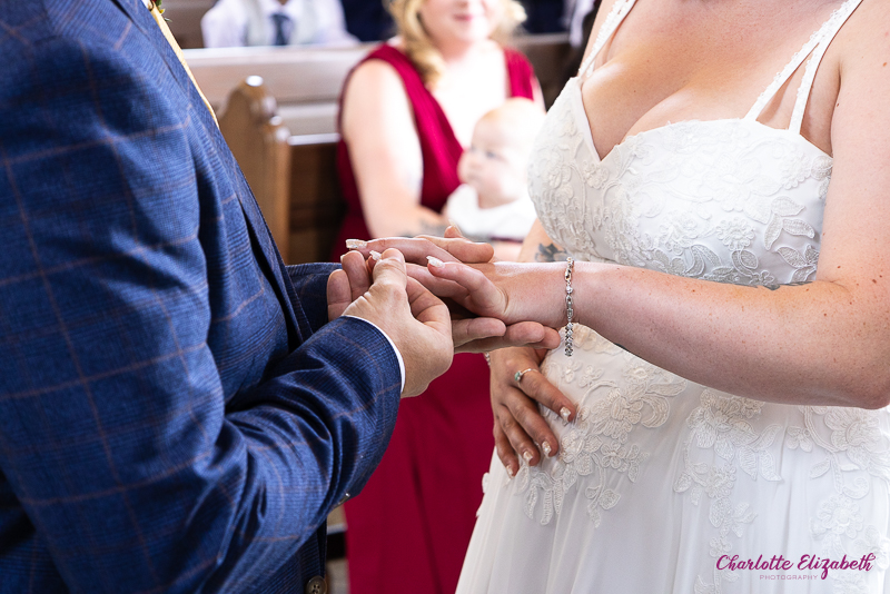 wedding ceremony inside the chapel at Burntwood Court Barnsley