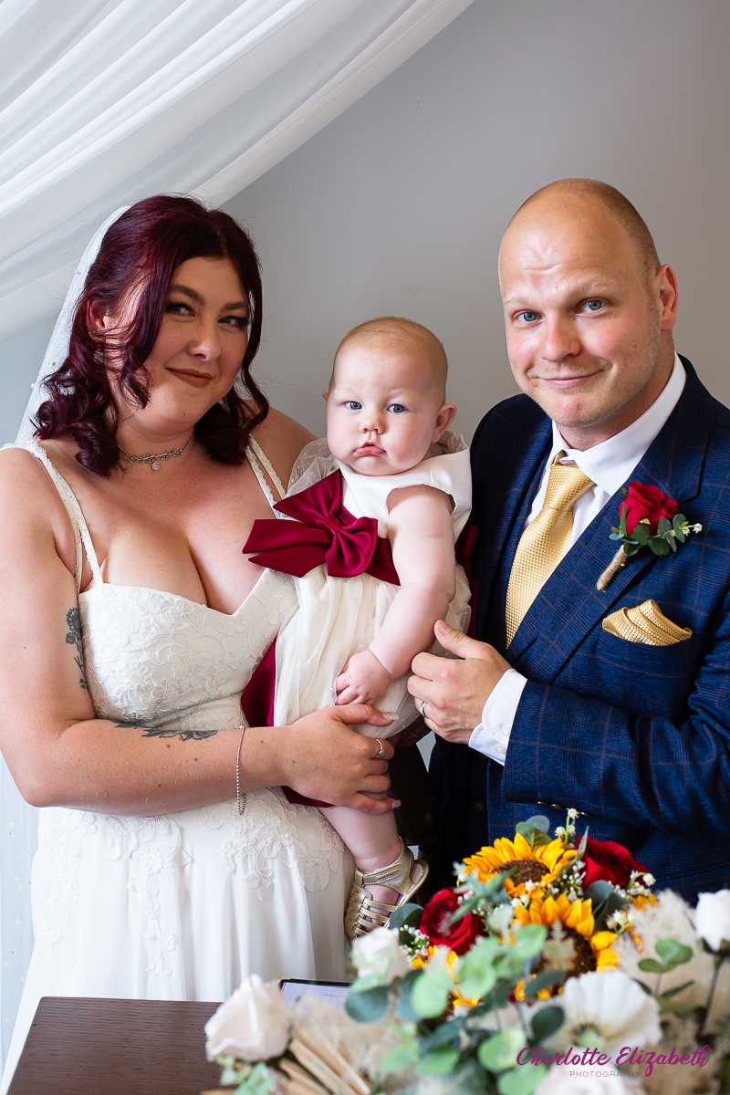 wedding ceremony inside the chapel at Burntwood Court Barnsley