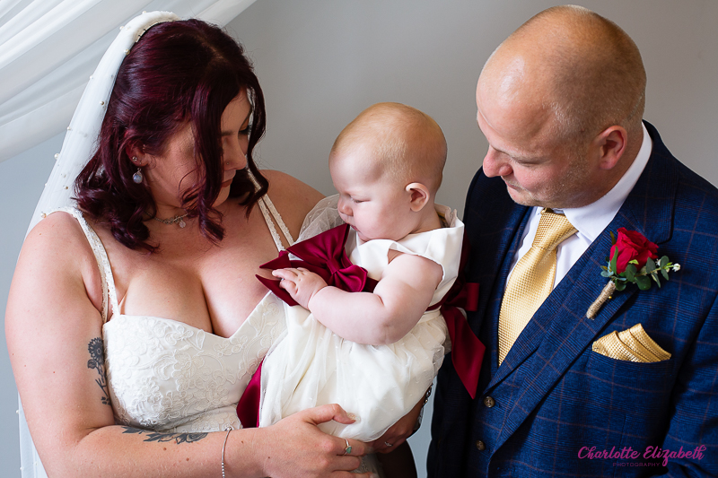 wedding ceremony inside the chapel at Burntwood Court Barnsley